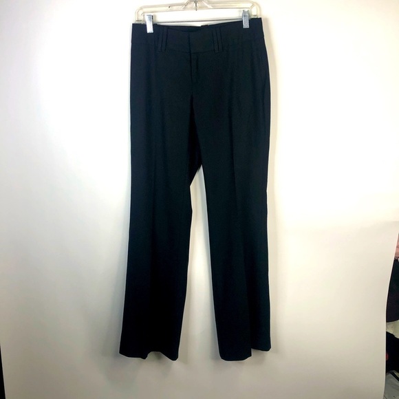 Banana Republic Jackson fit black wool blend lined pants. wide leg size 4 - Picture 1 of 8